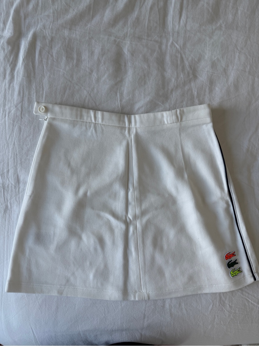Lacoste White Mini Skirt Made in France